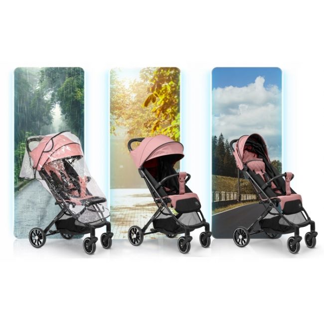 Carucior sport pentru copii, 78 x 33 x 104 cm, nukido paseo 716004 - roz edeedi716004