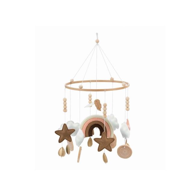 Carusel Cadru Din Lemn Circular Pentru Patut Cullami 0m+ De La Cam, Rainbow Pjbart931/102