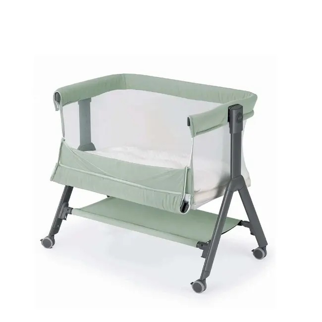 Patut, Sempreconte Air, Co-sleeper 2 In 1, Cu Laterala Culisanta, Cu Setare Unghiulara, Cu Roti, Geanta Voiaj, Reglabil In 8 Pozitii Pe Inaltime, Mint Pjbart920-t170