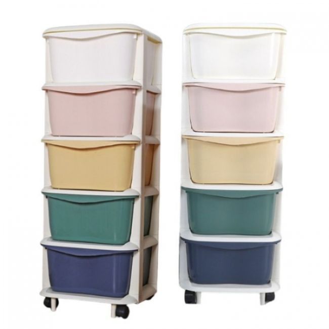 Raft cu 5 compartimente pentru depozitarea diverselor obiecte modernhome po16 - multicolor edeedipo16