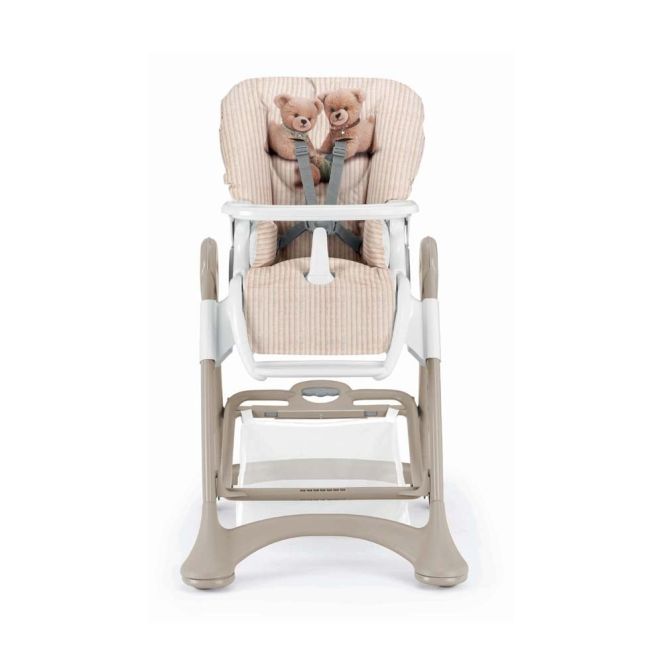 Scaun De Masa Multifunctional Pentru Bebelusi Si Copii, Cam   Campione, Inaltime Ajustabila, Varsta 6-36 Luni, Pliabil, Centura De Siguranta In 5 Puncte, 3 Tavite Detasabile, Depozitare, Teddy Pjbs2300-c264/c39