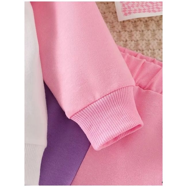 Trening fetite „i ❤️ mom & dad” – set hanorac si pantaloni colorati mbtu47-r1