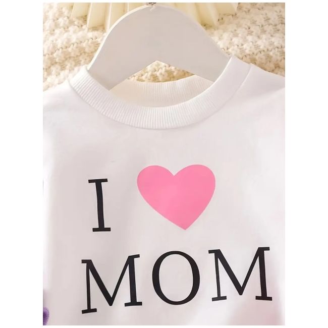Trening fetite „i ❤️ mom & dad” – set hanorac si pantaloni colorati mbtu47-r1