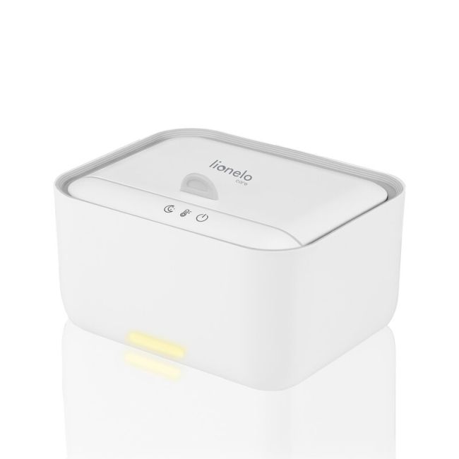 Incalzitor servetele umede, Lionelo, Babybliss, Cu 3 setari de temperatura, Loc suficient pentru un intreg pachet de servetele umede, Panou de control cu ecran tactil, Fara BPA, White BYNLOC-BABYBLISS