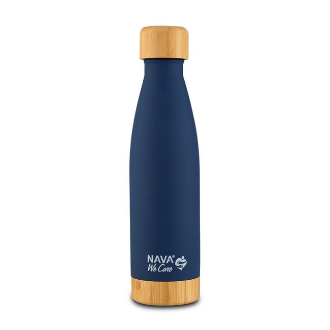 Sticla termoizolanta calatorii bambus nava 500 ml navy smb10-016-003