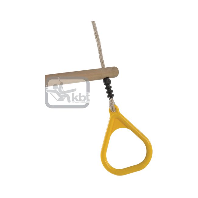 Trapez din lemn cu inele din plastic PP10, Galben, 2,55 m - KB220.001.003.001