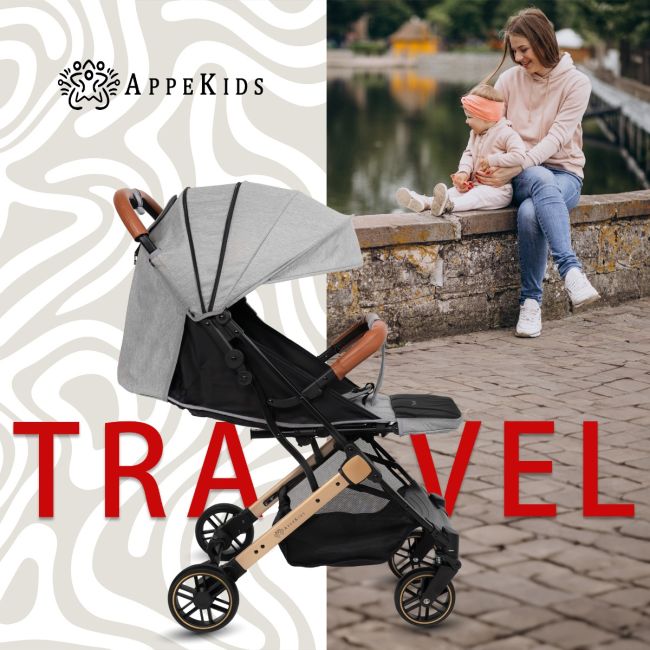 Carucior Sport AppeKids Travel, Ultracompact, Tip Troller - Grey KRTAK275916