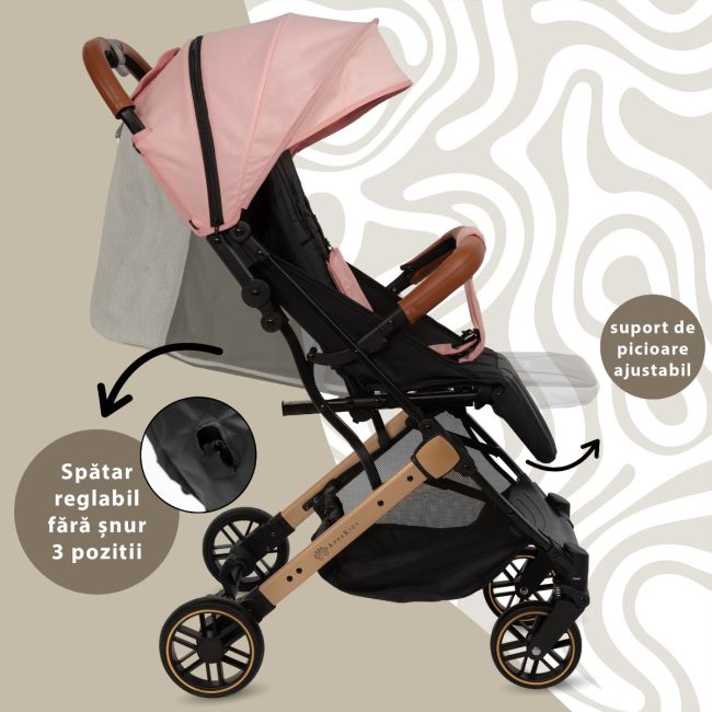 Carucior Sport AppeKids Travel, Ultracompact, Tip Troller - Pink KRTAK275923