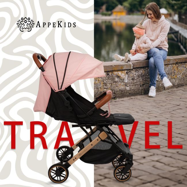 Carucior Sport AppeKids Travel, Ultracompact, Tip Troller - Pink KRTAK275923