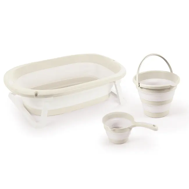 Set 3 in 1 cu cadita pliabila - bej