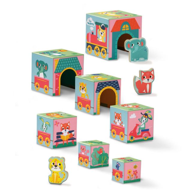 Jucarie de stivuit - turn cu figurine animale sa13142