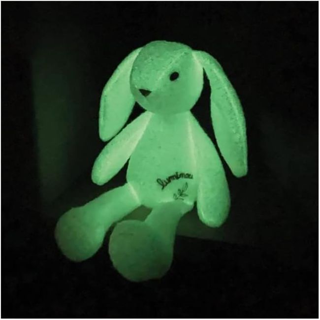 Jucarie plus jemini fosforescenta 30cm iepure luminou alb je040743
