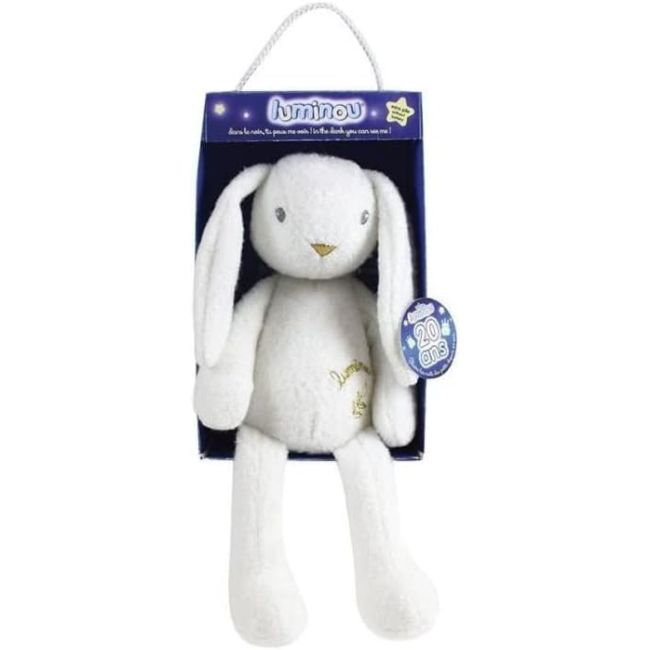 Jucarie plus jemini fosforescenta 30cm iepure luminou alb je040743