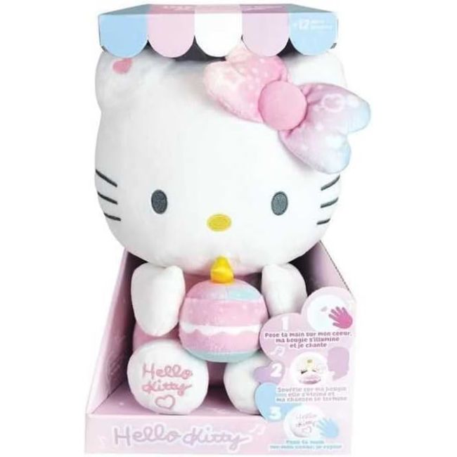 Jucarie plus jemini zi de nastere cu activitati 26 cm hello kitty je024404