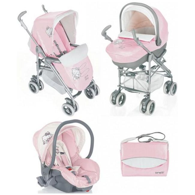 Carucior copii 3in1 Hello Kitty Millestrade Roz - HPB745-022