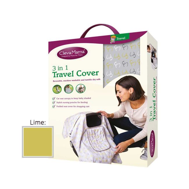 Husa de calatorie 3 in 1 lime Clevamama SUPclvm_DU-7524