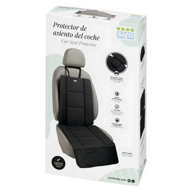 Husa De Protectie Universala Pentru Bancheta Masinii, Sarobaby, Sistem Antialunecare, Impermeabila, Lavabila, Super Captusit, Neagra Pjb2397