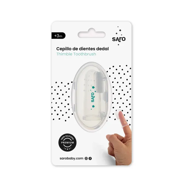 Periuta De Dinti Din Silicon Pentru Folosire Pe Deget, Include Carcasa Pjb923