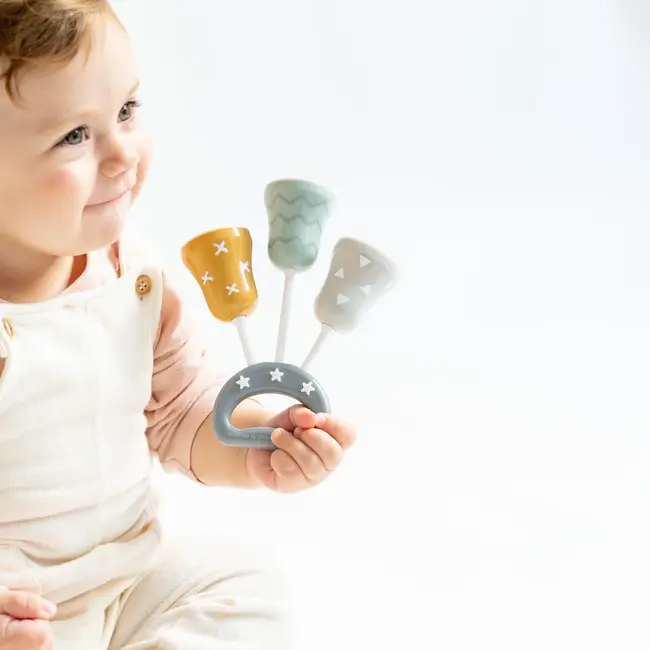 Primul Meu Zornaitor Vintage Cu Clopotei Blue Pjb21365