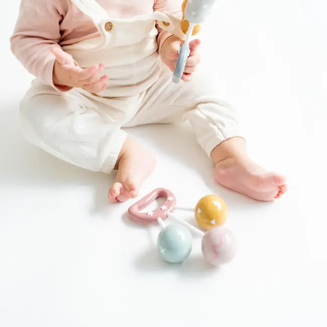 Primul Meu Zornaitor Vintage Cu Clopotei Pink Pjb21366