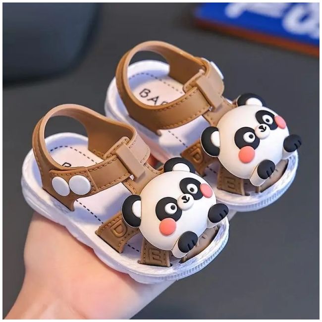 Sandalute maro pentru baietei - panda mdtui03