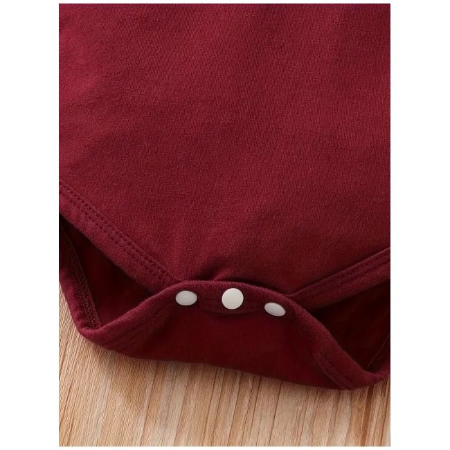 Set salopeta, body visiniu si bentita asortata mdtu64-r2