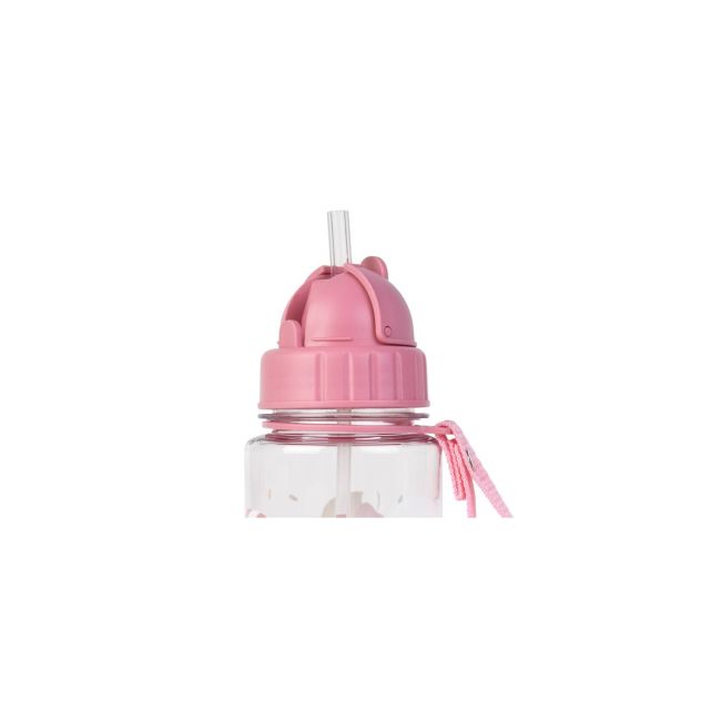 Sticla De Apa Pentru Copii, Cu Pai, Retractabila Anti-picurare, Transparenta, Reutilizabila, Din Tritan, Fara Bpa, Bidon, 400 Ml, Ice Cream Pjb74006