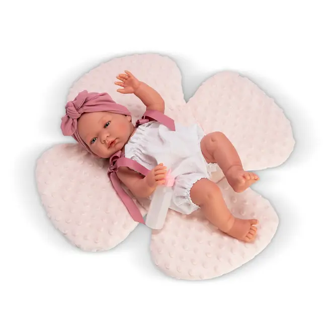 Bebelus maria cu caciulita si pernuta trifoi roz as0367960