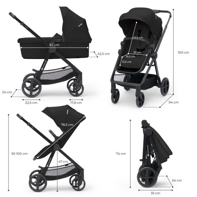 CARUCIOR KINDERKRAFT NEWLY, 4 IN 1, CLASSIC BLACK VIVKSNEWL00BLK400I