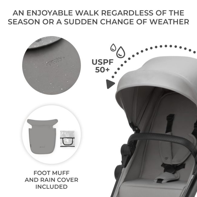 CARUCIOR KINDERKRAFT NEWLY, 4 IN 1, MOONLIGHT GREY VIVKSNEWL00GRY400I