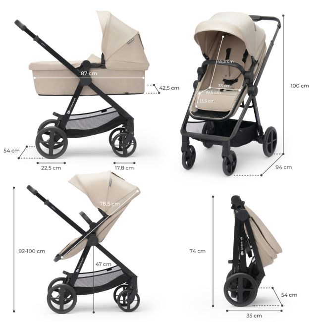 CARUCIOR KINDERKRAFT NEWLY, 4 IN 1, SAND BEIGE VIVKSNEWL00BEG400I