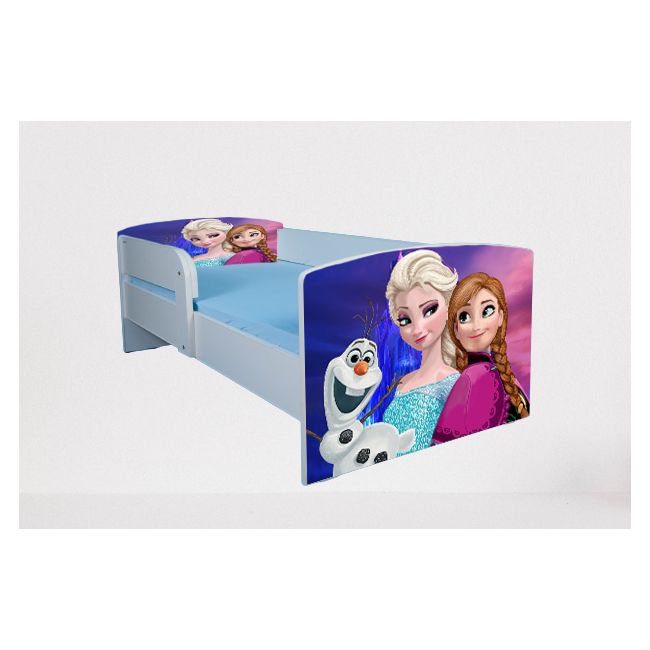 Pat Copii Frozen 2-12 Ani Cu Protectie Laterala Detasabila, Fara Saltea - PTV4699FS