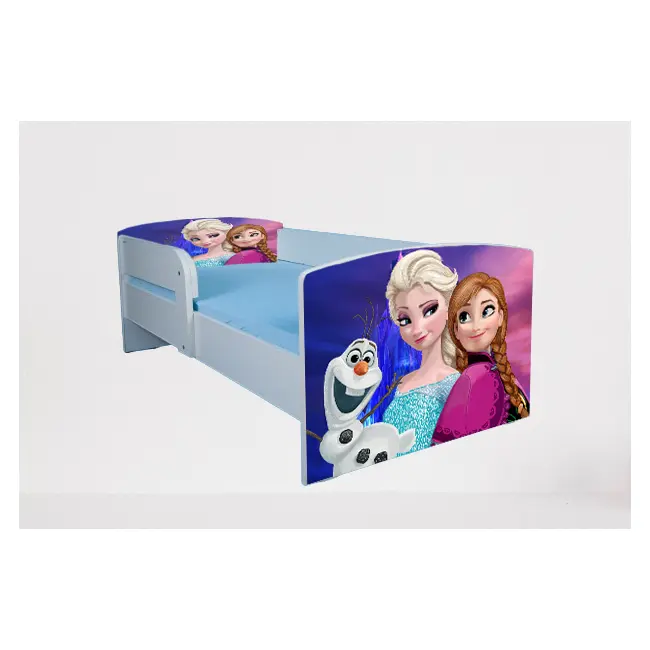 Pat Copii Frozen 2-12 Ani Cu Protectie Laterala Detasabila, Fara Saltea - PTV4699FS