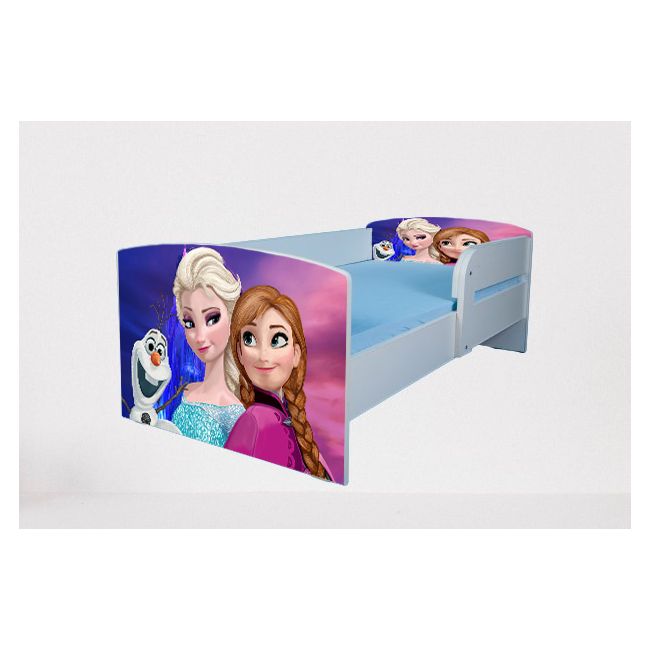 Pat Copii Frozen 2-12 Ani Cu Protectie Laterala Detasabila, Fara Saltea - PTV4699FS