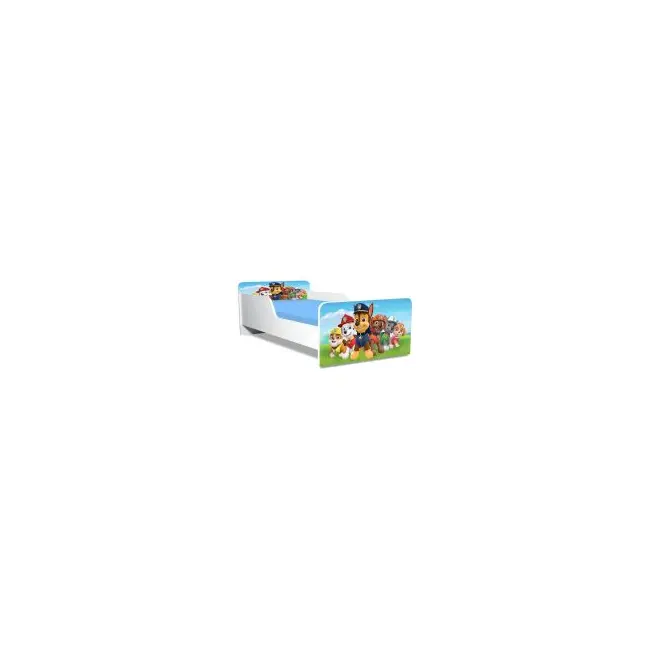 Pat Copii 2-12 Ani Creativ Paw Patrol, Cu Saltea SafeNest 160x80 Cu Lana- PTV5332SFN