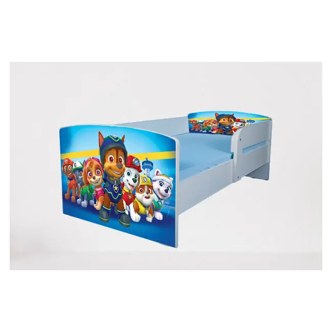Pat Copii Paw Patrol Blue 2-12 Ani Cu Paravane Detasabile + Saltea Cu Lana - PTV4481SFN
