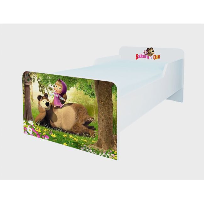 Pachet Promo Pat Creativ Masha Copii 2-8 Ani, Cu Saltea Cu Lana De 140x70 Si Husa Impermeabila Incluse CMG43809440006401PROSMT70