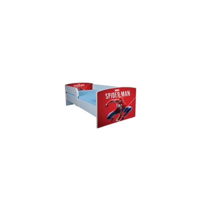 Pat Pentru Baieti 2-12 Ani Spiderman Cu Protectie Laterala Detasabila, Fara Saltea  - PTV1742FS