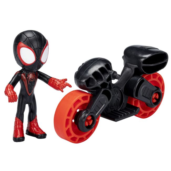 SPIDERMAN SET MOTOCICLETA SI FIGURINA MILES MORALES SPIDER MAN 6CM VIVF3714_F4002