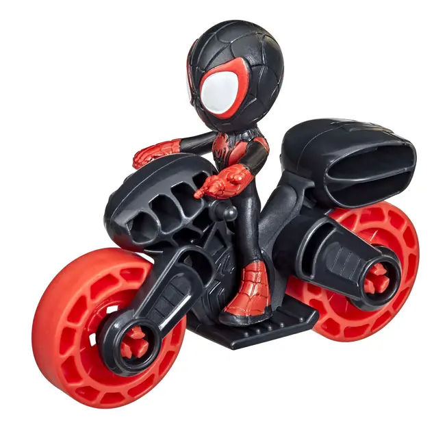 SPIDERMAN SET MOTOCICLETA SI FIGURINA MILES MORALES SPIDER MAN 6CM VIVF3714_F4002