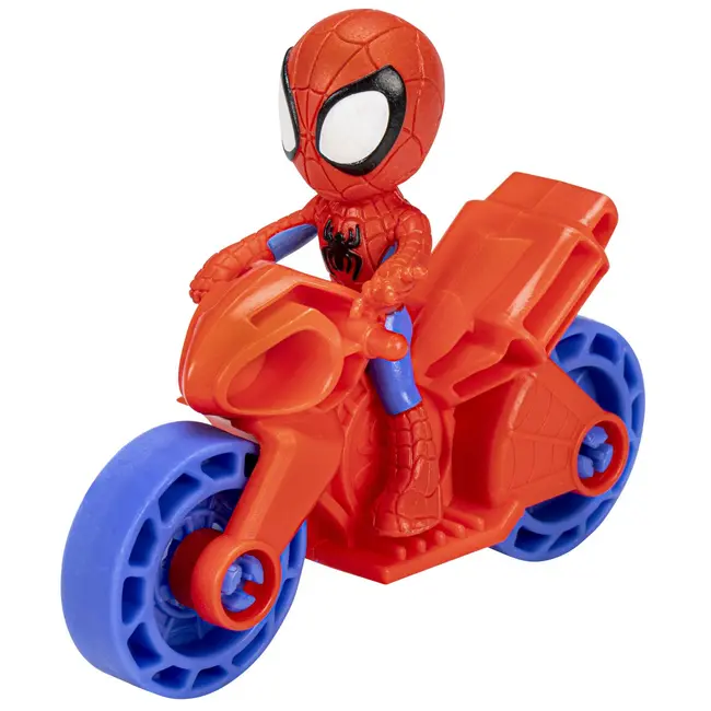 SPIDERMAN SET MOTOCICLETA SI FIGURINA SPIDEY 6CM VIVF3714_F4001