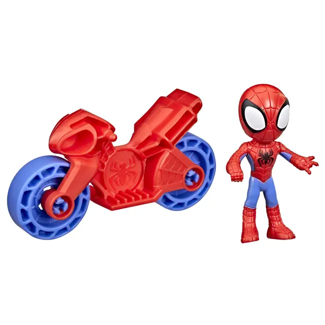 SPIDERMAN SET MOTOCICLETA SI FIGURINA SPIDEY 6CM VIVF3714_F4001