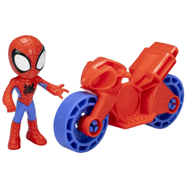 SPIDERMAN SET MOTOCICLETA SI FIGURINA SPIDEY 6CM VIVF3714_F4001