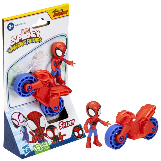SPIDERMAN SET MOTOCICLETA SI FIGURINA SPIDEY 6CM VIVF3714_F4001