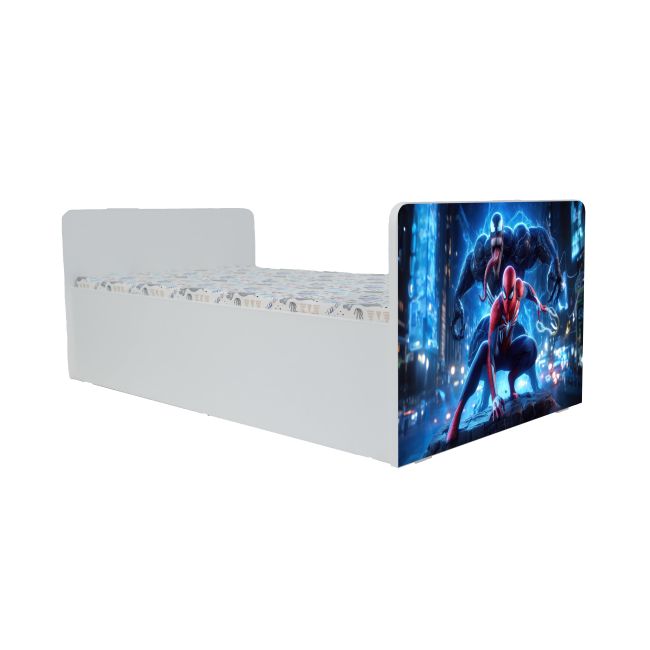 Pat Pentru Baieti 2-12 Ani Inspiratie Spiderman 2 Cu Saltea Din Lana 160 X 80 Inclusa- PTV10025