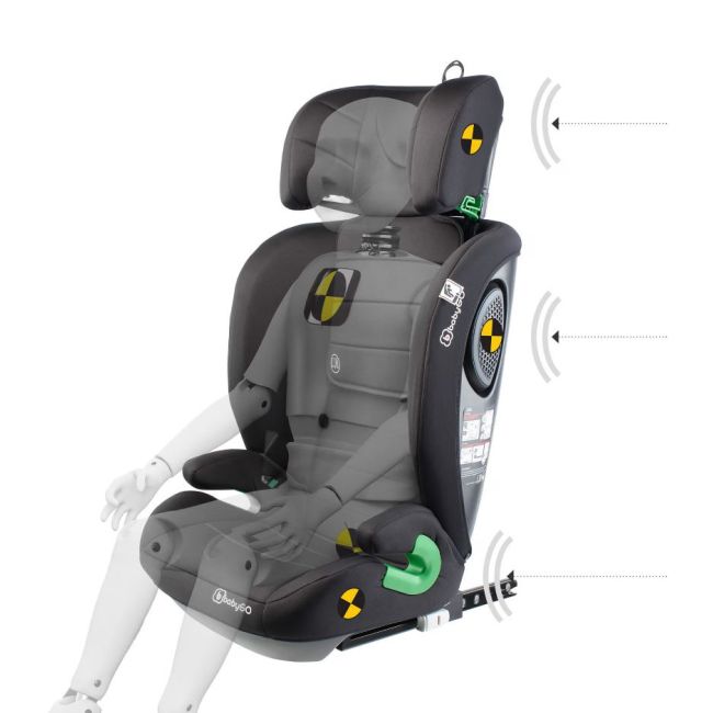 Babygo - scaun auto safechild2  grey, 100-150 cm, certificat r129 bbbbgo-3852