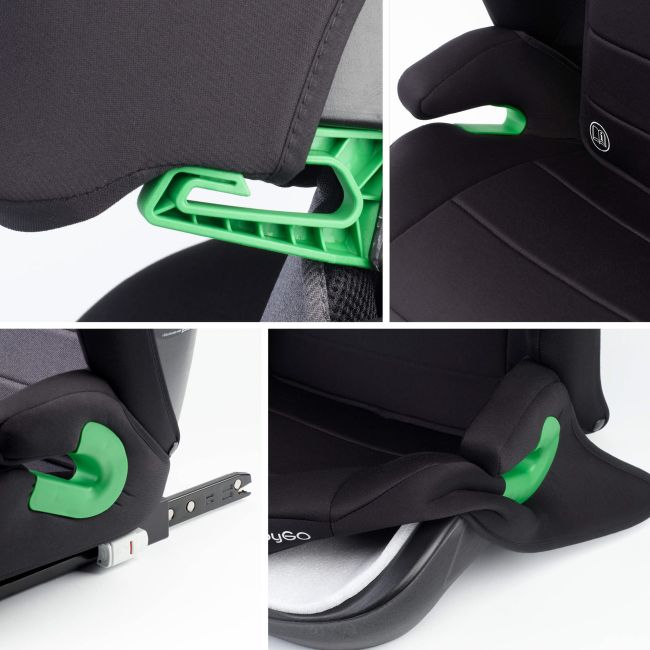 Babygo - scaun auto safechild2 black, 100-150 cm, certificat r129 bbbbgo-3851