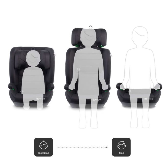 Babygo - scaun auto safechild2 black, 100-150 cm, certificat r129 bbbbgo-3851