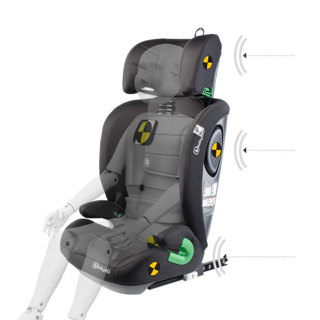 Babygo - scaun auto safechild2 black, 100-150 cm, certificat r129 bbbbgo-3851