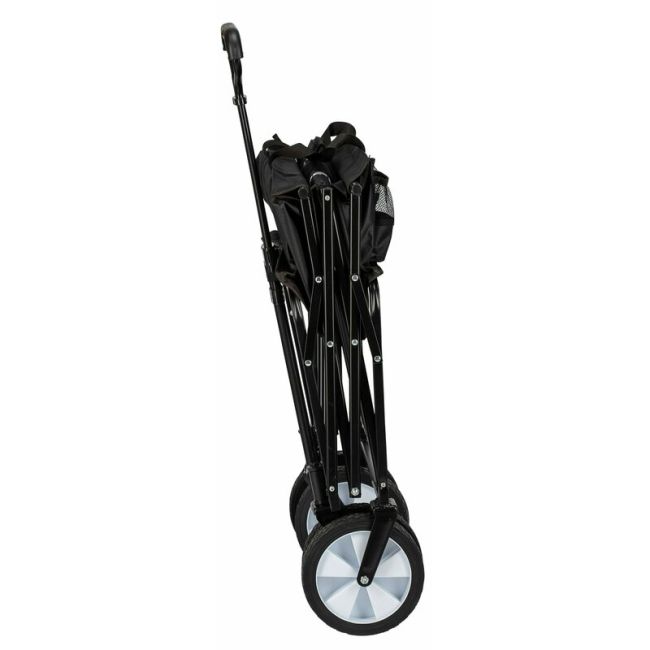 Carucior pliabil, FreeON, Pentru transportul diferitelor obiecte atat in casa, cat si in vacanta, Cu 2 buzunare, Maner reglabil 71-101 cm, Pana la 100 kg, 95x54x101 cm, Black BYN81606